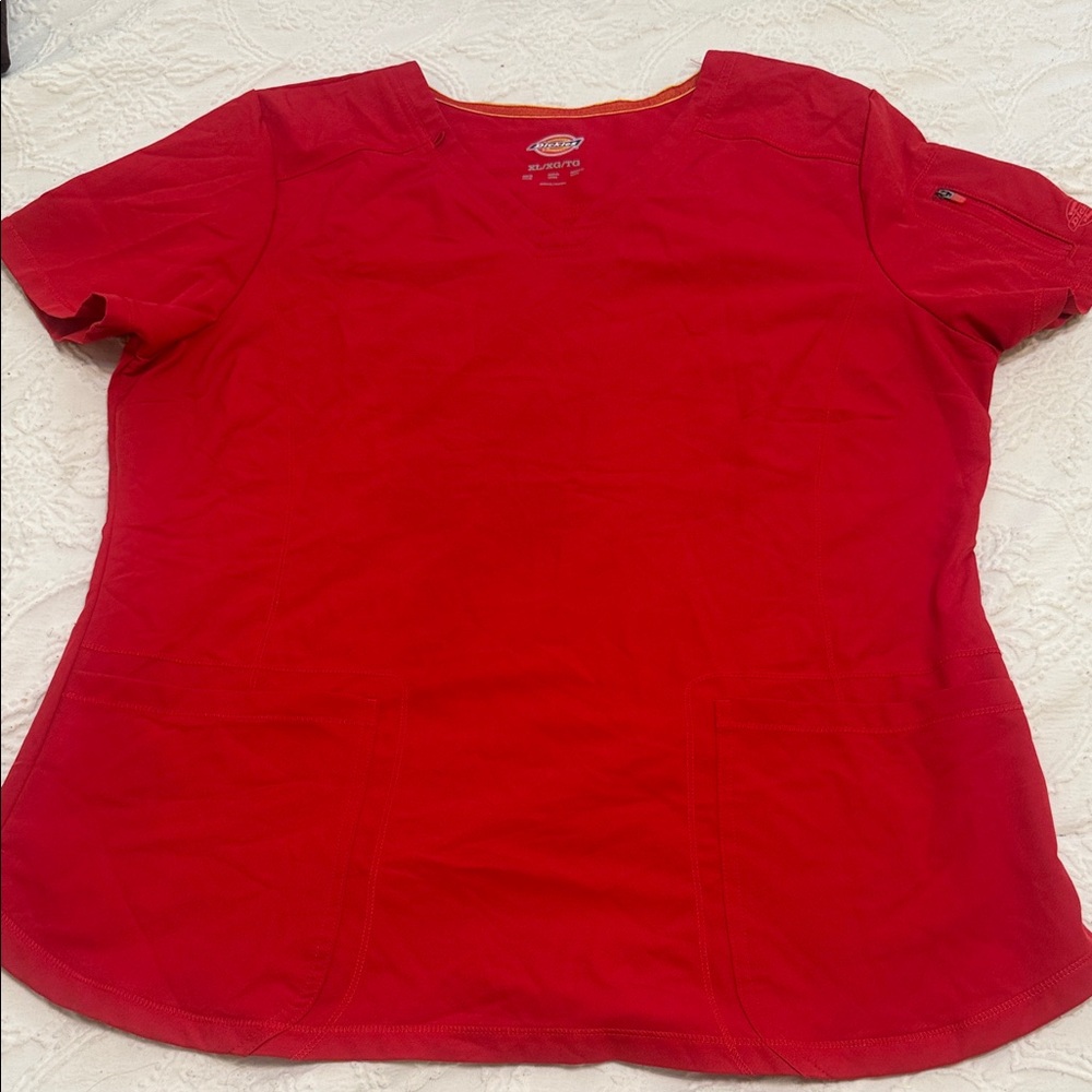 Dickies Bright Red Women's Short Sleeve Top